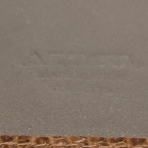 1361 Arpiel  Vintage Embossed Leather Tan Checkbook Holder New - Picture 4 of 11